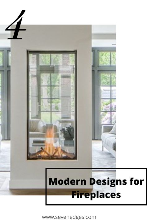 Fireplaces have been around for a long time and over the years, designs for fireplaces have considerably evolved. Fireplaces not only bring a flair to your home but also add a unique touch of warmth – taking your residential property to another level by adding a stylish and luxurious element to the living space. Modern Fireplace Decor, Fireplace Modern Design, Direct Vent Gas Fireplace, Gas Fireplaces, Double Sided Fireplace, European Home, Model House, Contemporary Fireplace, Diy Fireplace