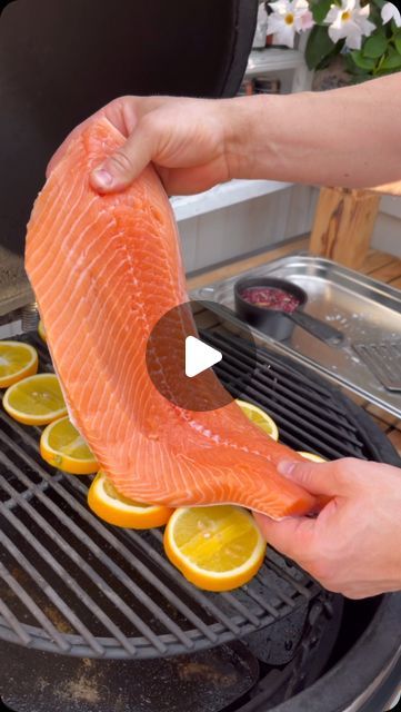 Salmon On The Grill Recipes, Grilled Salmon On Grill, Grill Fish Recipes, Salmon Grill, Salmon On The Grill, Egg Smoker, Sweet Onion Sauce, Citrus Salmon, Grill Salmon