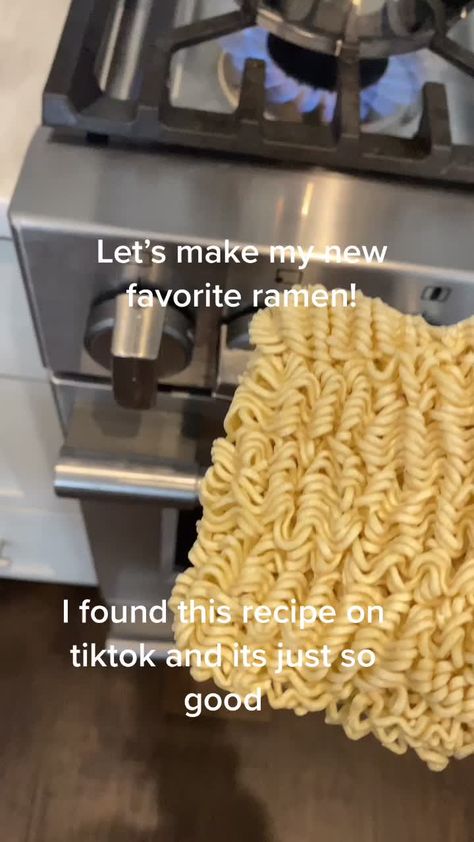 Easy Ramen At Home, Tiktok Noodle Recipes, Easy At Home Ramen, Mr Noodle Recipes Ramen, Ramen Pasta Recipes, Dinner Ideas With Ramen Noodles, Things To Put In Ramen Noodles, Things To Do With Ramen Noodles, Spicy Ramen Noodle Recipes Tiktok