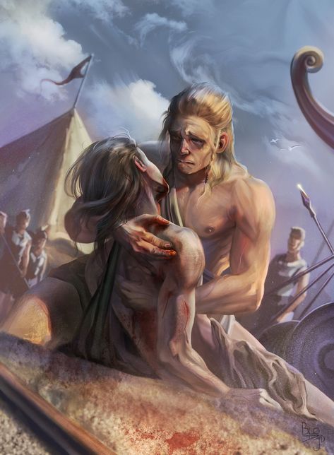 The Song Of Achilles, Female Demons, Greek Mythology Humor, Achilles And Patroclus, Queer Books, Victorian Paintings, The Vampire Chronicles, Greek Mythology Art, Mythology Art