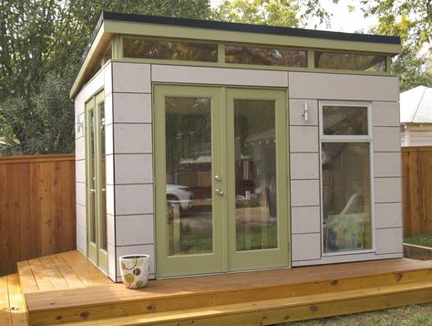 10x10 Shed, Prefab Office, Garden Shed Kits, Prefab Sheds, Office Shed, Shed Office, Modern Shed, Studio Shed, Diy Shed Plans