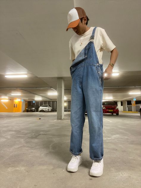 Overalls Outfit Men, Overalls Men Fashion, Outfit Cowo, Overalls Fit, Style Overalls, Overalls Men, Mens Overalls, Overalls Outfit, Fit Inspo