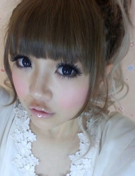 Y2k Japanese Makeup, Himekaji Makeup, Hime Gyaru Makeup, Gyaru Makeup, Hime Gyaru, Doll Eye Makeup, Pink Kawaii, Swag Makeup, Japanese Makeup