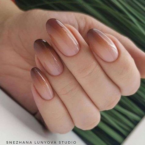 Brown Ombre Dip Nails, Brown Nail Art, Easy Nails, Nude Nail Designs, Minimal Nails, Ombre Nail Designs, Nail Art Ombre, Thanksgiving Nails, Nail Designs Glitter