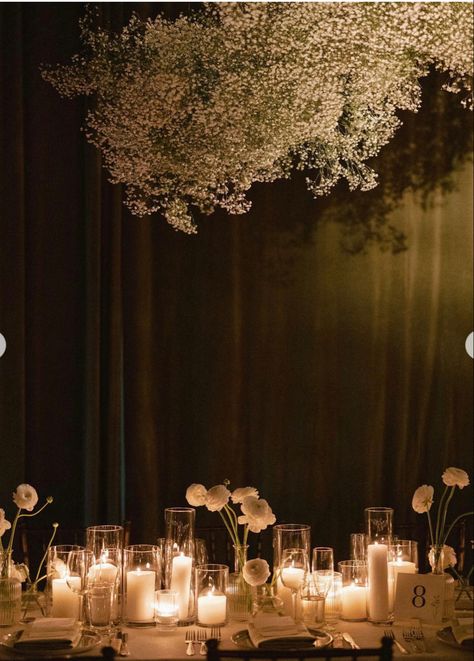 Candlelight Wedding Reception, Candlelit Wedding Reception, Wedding Flower Arrangements Table, Vogue Weddings, City Chic Wedding, Candles And Flowers, Candlelit Wedding, Love Is A Verb, Candle Lit Wedding