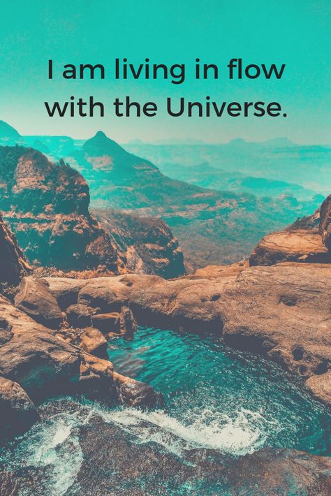 Flow With The Universe, Affirmations For Health, 100 Affirmations, Subconscious Mind Power, In Flow, Positive Mental Attitude, Mental Attitude, Flow State, Mind Power