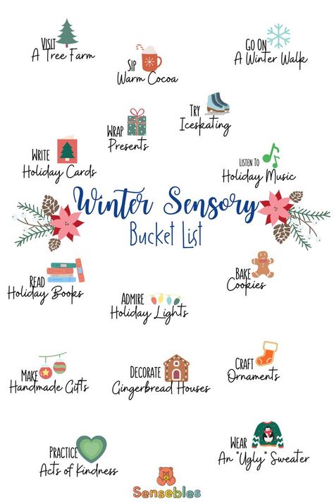 Kids Winter Bucket List, Winter Bucket List For Kids, Seasonal Bucket List, Winter Activities For Toddlers, Winter Sensory, Winter Picnic, List Journal, Morning Basket, Bucket List Journal