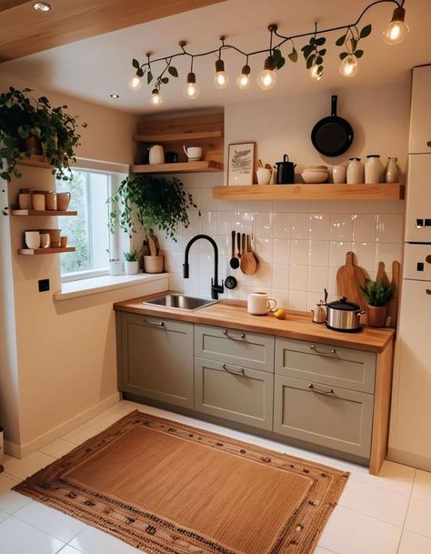 Small Cozy Kitchen, Humble House, Camper Interior Design, Cosy Kitchen, Kabinet Dapur, Basement Kitchen, Cozy Kitchen, Kitchen Reno, Kitchen Inspirations