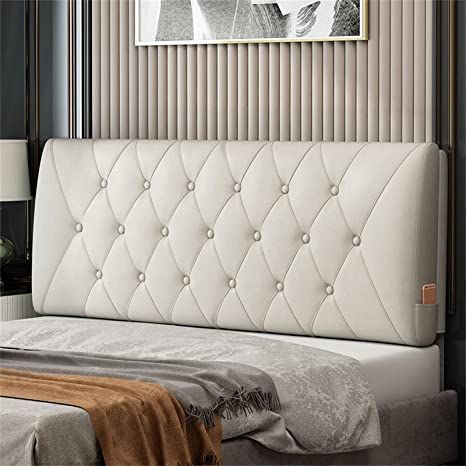 ZZYK King Size Technology Cloth Upholstered Full Size Headboard Tufted Button Upholstered Bedroom Headboards Lumbar Pad Suitable for Bed Type with Headboard,White,78.7"/200cm(King) Bed Backrest Design Headboards, Headboard For Bed, Cloth Headboard, Full Bed Headboard, Bedroom Headboards, No Headboard, Bed Without Headboard, Old Headboard, Bed Backrest