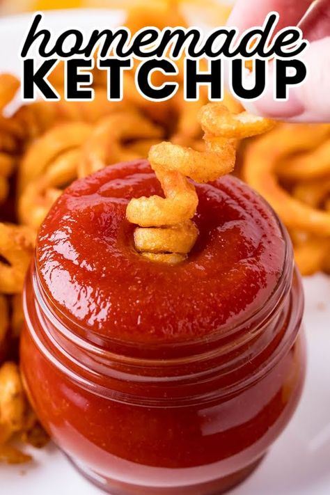 Diy Ketchup, Homemade Tomato Ketchup, Homemade Ketchup Recipes, Bread Booze Bacon, Spicy Ketchup, Ketchup Sauce, Ketchup Recipe, Homemade Ketchup, Homemade Pantry