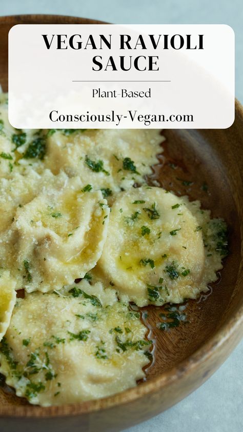 Indulge in the rich and velvety goodness of this creamy vegan ravioli sauce. #VeganRavioliSauce #VeganRavioliCreamSauce #VeganRavili #VeganRecipe Dairy Free Ravioli Sauce, Vegan Gluten Free Ravioli, Vegan Ravioli Sauce, Dairy Free Ravioli, Ravioli Sauces, Sauces For Butternut Squash Ravioli, Ravioli With Cream Sauce, Vegan Ravioli Recipe, Mushroom Ravioli Sauce