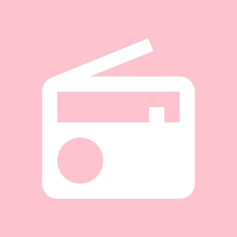 Pink Apps, Pink Radio, App Icons Pink, Radio Icon, Icons Pink, Pink Wallpaper Girly, Icons App, Pink Icons, Pink Stuff