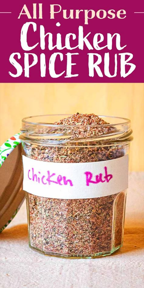 Chicken Thigh Rub Spices, Rotisserie Chicken Seasoning Rub, Kfc Spice Blend, All Purpose Chicken, Chicken Spice Rub, Chicken Rub Recipes, Rub For Chicken, Chicken Seasoning Recipes, Barbecue Seasoning