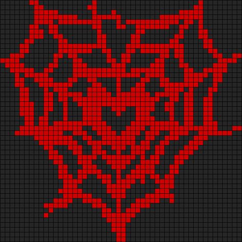 Tapestry Crochet Patterns Spiderman, Spiderweb Alpha Pattern, Spiderman Crochet Graph, Perler Bead Big Patterns, Spider Web Alpha Pattern, Crochet Patterns Drawing, 20x20 Alpha Pattern, Simple Grid Art, Cute Crochet Graphs