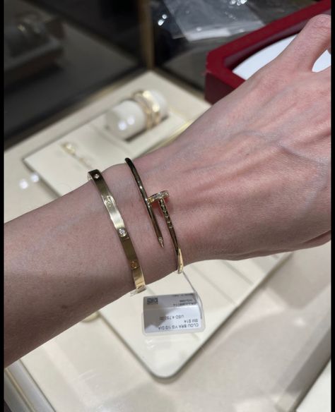 Love Bracelet 4 Diamonds, Juste Un Clou Diamond Bracelet, Cartier Bracelet Nail, Cartier Love Bracelet And Juste Un Clou, Cartier Juste Un Clou Bracelet Diamonds, Cartier Small Love Bracelet Stack, Cartier Bracelet Juste Un Clou, Cartier Screw Bracelet, Just Un Clou Bracelet