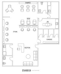 floorplan Salon And Spa Floor Plan, Salon Plan Layout, Hair Salon Blueprint Layout, 1500 Sq Ft Hair Salon Floor Plan, Nail Salon Layout Ideas Floor Plans, Salon Interior Design Plan, Hair Salon Layout Ideas, Hair Salon Floor Plans, Nail Salon Floor Plan