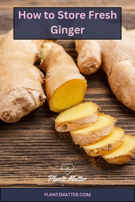 Learn the best methods to store and handle fresh ginger root! From keeping it fresh in the crisper drawer to freezing ginger for long-term storage, our guide covers everything you need to know. Discover how to peel, preserve, and use ginger in your favourite dishes with these practical tips. Visit PlantzMatter.com for detailed instructions and make the most of this versatile ingredient! Storing Fresh Ginger Root, Uses For Fresh Ginger Root, How To Eat Ginger Root, Peeling Ginger Root, How To Preserve Fresh Ginger Root, How To Preserve Ginger Root, Preserve Ginger Root, How To Use Fresh Ginger Root, Preserving Fresh Ginger