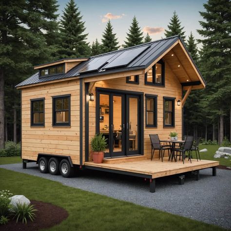 10 Tiny Homes That Are Amazingly Affordable Small Tiny House Design, Tiny Barndominium Ideas, Tiny House Deck, Tiny Home Ideas, Diy Tiny House Plans, Cheap Tiny House, Mini Homes, Tiny Living Space, Diy Tiny House