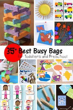 Busy Bags For Toddlers, Toddler Busy Bags, Preschool Math Games, Kids Puzzles, Activity Bags, Quiet Time Activities, Shapes Preschool, Busy Boxes, Toddler Bag