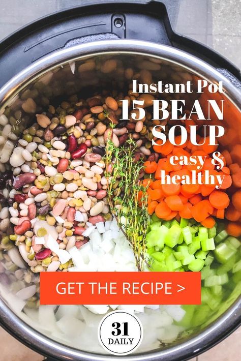 Insta Pot Bean Soup Recipes, Insta Pot Beans Recipe, Instant Pot Beans Recipes, Pressure Cooker Bean Soup, Instapot Beans Recipe, Many Bean Soup, Insta Pot Bean Recipes, Bean Soup Instant Pot Recipes, Instapot Bean Soup Recipes