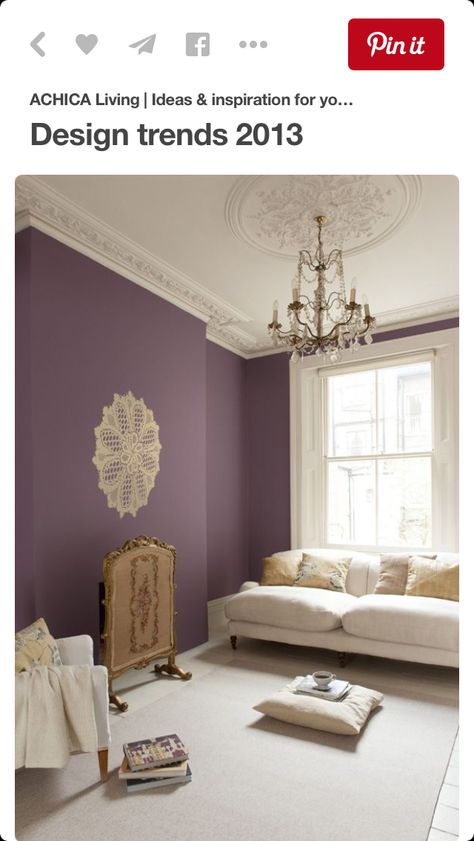 Popular Living Room Colors, Oasis Decor, Design Ložnic, Purple Living Room, Bedroom Purple, Popular Living Room, Purple Bedroom, Purple Rooms, Desert Oasis