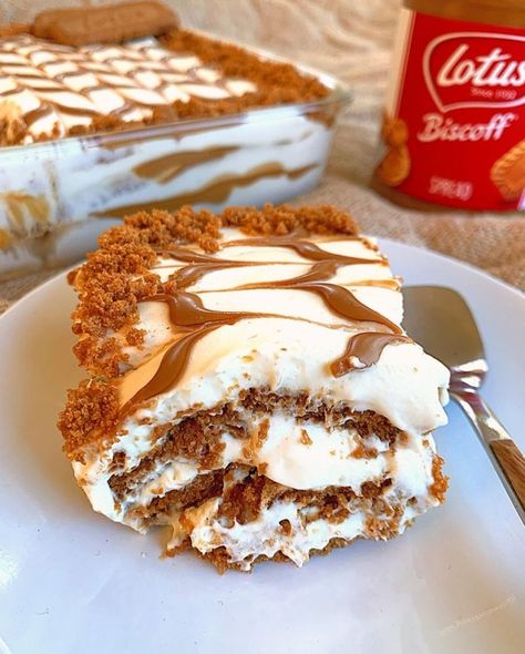 Biscoff Lasagne, Lotus Dessert, Biscoff Desserts, Biscoff Cookie Recipe, Biscoff Cake, Biscoff Recipes, Cocoa Brownies, Biscoff Cookie Butter, Lotus Biscoff