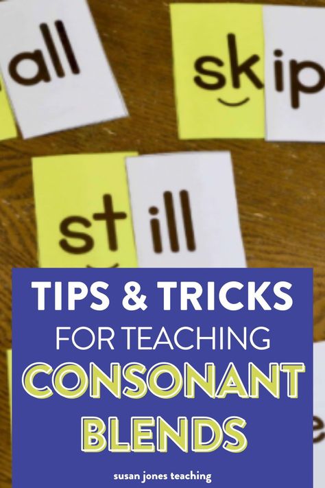 Are you teaching consonant blends to your elementary students? Today I am sharing the steps I take when teaching this phonics skill to my students. I start off by teaching what consonant blends are and then I have students do a quick consonant blends activity by tapping out the sounds. Then I introduce graphemes. I like to use successive blending when teaching students to decode words. I like to then have students decode words in sentences. Then they get to play consonant blends games! Blending Consonants Activities, Teaching Consonant Blends, Consonant Blends Activities Kindergarten, L Blends Activities First Grade, Ending Blends Activities, Blends Activities First Grade, Letter Blends Activities, Countdown To Summer Activities, Phonic Rules