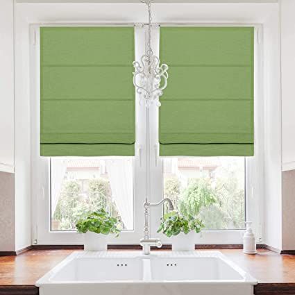 Amazon.com: TWOPAGES Linen Blend Roman Shade Roman Blinds for Windows, Custom Made Roman Window Shade Room Darkening Blackout Roman Shade Washable Fabric, Install Hardware Included, Green, 1 Piece : Home & Kitchen Roman Shades For Doors, Shades For French Doors, Cordless Window Shades, Condo Makeover, White Roman Shades, Blinds For French Doors, Window Shades Blackout, Grey Roman Blinds, Linen Roman Shades