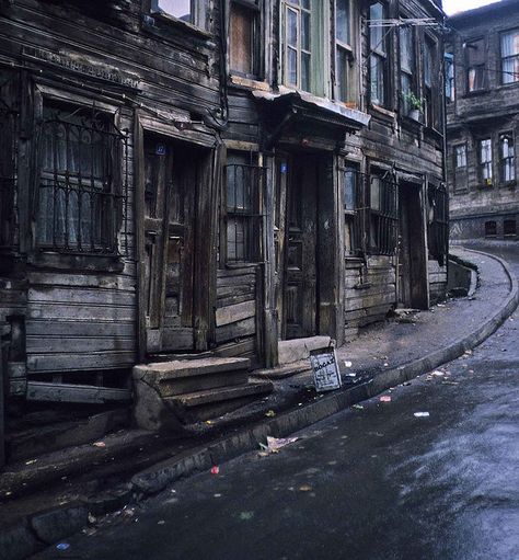 Still alive in Istanbul:  My most faved and most commented shot (not my most seen): Scan of an old picture from 1979. Shot taken with a very shitty camera, but... I love this picture, its so Harry Potter like. Spooky Houses, Abandoned Village, Spooky Places, Wooden Buildings, Abandoned House, Abandoned Mansions, Beautiful Houses, Haunted Places, Abandoned Buildings