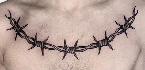 Barbed Wire Collarbone Tattoo, Clavicle Tattoo, Barbed Wire Tattoos, Hot Pink Wallpaper, Barb Wire, Galaxy Tattoo, Barbed Wire, Matching Tattoos, Tattoo Tattoo