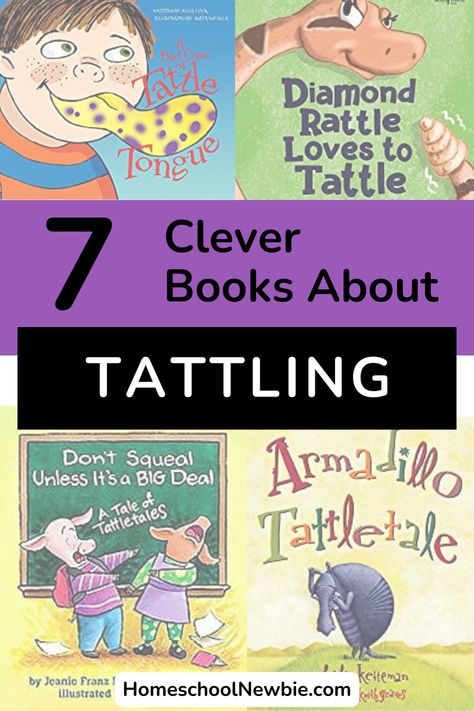 Discover 7 fun and educational books about tattling that you can read with your kids! Help them understand the difference between tattling vs. telling with these entertaining stories. Plus, find a bonus book about the dangers of gossiping. Perfect for homeschooling or teaching social-emotional skills. Books About Tattling, Tattling Vs Telling Activities, Tattling Vs Telling Kindergarten, Tattling Vs Telling Anchor Chart, Tattling Vs Reporting Anchor Chart, Tattling Vs Telling, Emotion Regulation, Classroom Management Elementary, Kids Help