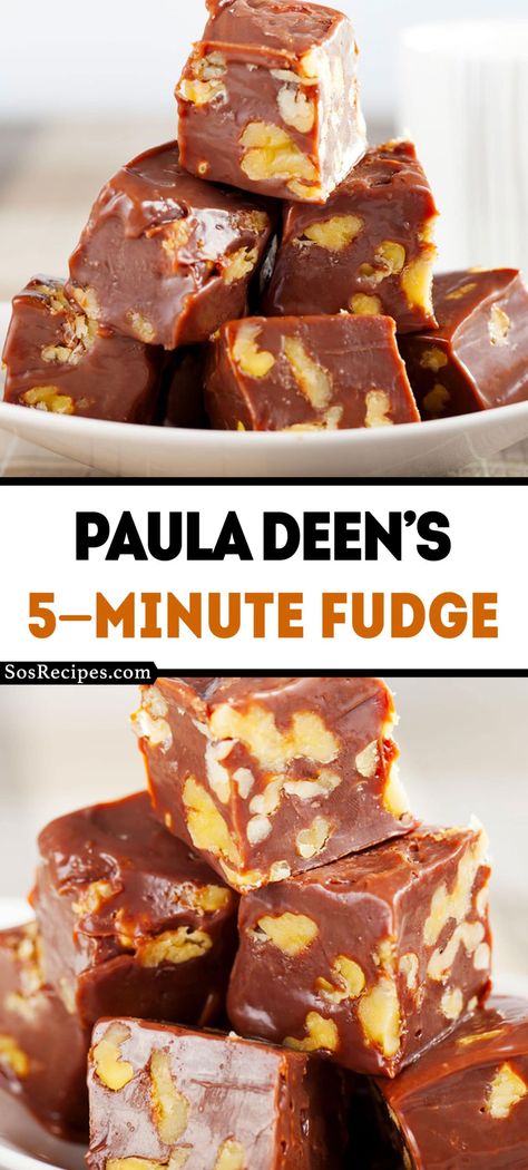 Paula Deen’s 5-Minute Fudge Recipe Paula Dean Fudge Recipe, Old Fashion Fudge Recipes, Original Fantasy Fudge Recipe, Penuche Fudge, Fantasy Fudge Recipe, 5 Minute Fudge, 5 Minute Recipe, Kitchen Witch Recipes, Homemade Fudge Recipes