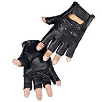 Check this out on Amazon Fingerless Leather Gloves, Leather Fingerless Gloves, Leather Driving Gloves, Gloves Pattern, Tactical Gloves, Workout Gloves, Cold Weather Gloves, Black Bike, Fingers Design