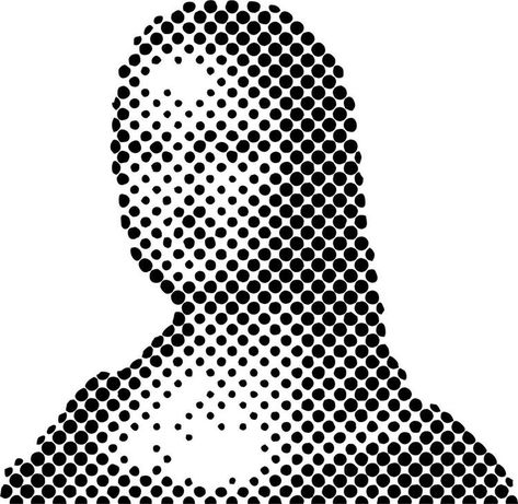 Dot Art Portrait, Pixel Face Art, Dot Image, Lymphoma Tattoo, Halftone Art, Halftone Dots, Dark Images, Diy Clock Wall, Embroidery On Clothes