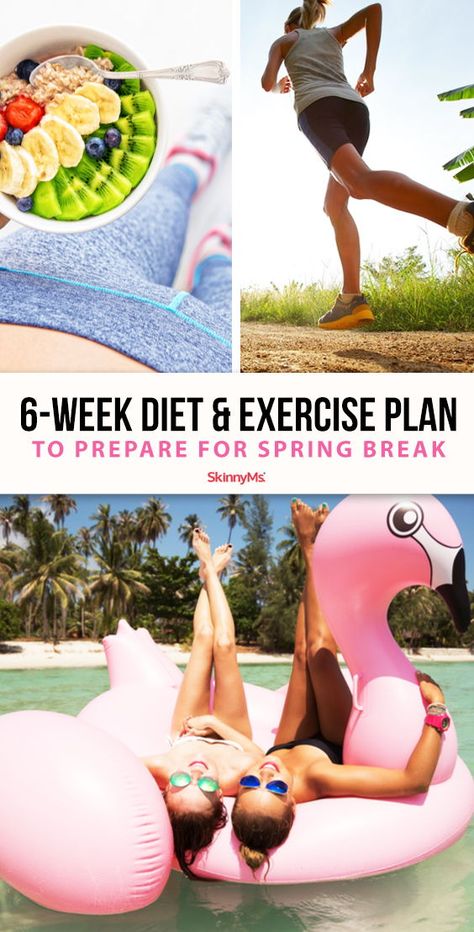 Shed those excess winter pounds and tighten up your muscles by taking part in this 6-week diet and exercise plan to prepare for spring break! Diet And Exercise Plan, Lose Lower Belly, Low Fat Diet, Lose Lower Belly Fat, Low Salt, Belly Fat Diet, Lower Belly Fat, Exercise Plan, Week Diet