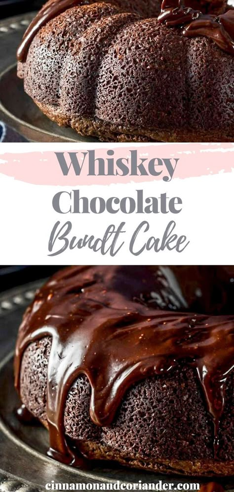 Boozy Sweets, Chocolate Whiskey Cake, Whiskey Desserts, Whiskey Cake Recipe, Whisky Cake, Whiskey Chocolate, Infused Chocolate, Chocolate Espresso Cake, Espresso Cake