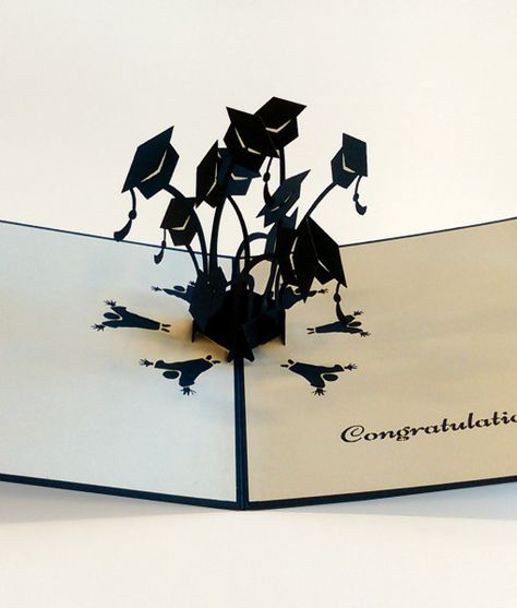 Mortarboard Pop Up Graduation Card Graduation Hats, Diy Paper Art, Outdoor Graduation, Hobbies For Couples, Grad Cards, Graduation Hat, Cardboard Art, Graduation Card, Congratulations Graduate