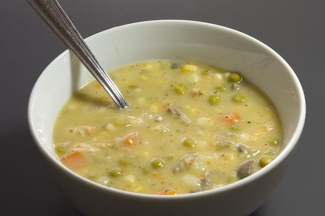 Creamy Confetti Chicken Soup Recipe: Is It Worth All the Hype? #30secondmom Confetti Chicken, Chicken Pea, Broccoli Potato Cheese Soup, 5 2 Diet, Broccoli Cheese Soup Recipes, Soup With Ground Beef, Chicken Soup Recipe, Baking Measurements, Fast Diet