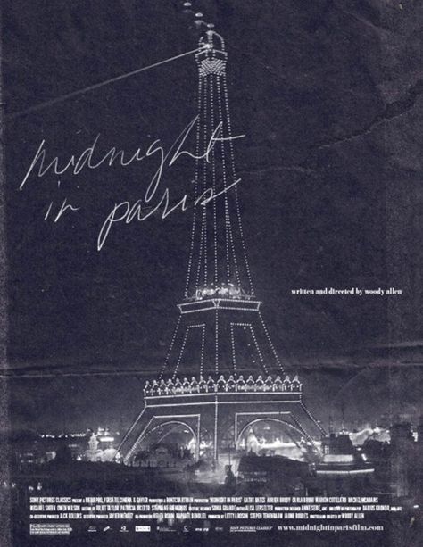 Midnight in Paris Midnight In Paris, Paris Poster, Paris Mode, The Eiffel Tower, Film Posters, Pics Art, What’s Going On, Night In, Wall Collage