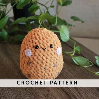 OhanaCraftAmigurumi - Etsy Im A Potato, Potato Amigurumi, Chunky Amigurumi, Crochet Potato, Unique Tools, Crochet Mignon, Crochet Food, A Potato, Crochet Amigurumi Free Patterns