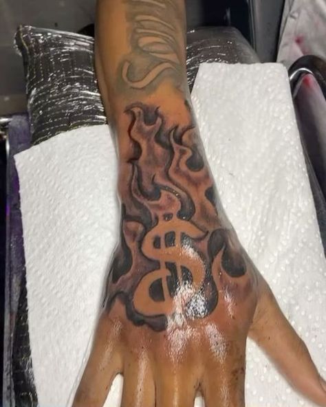 Female Tattoo Artist 🎭 on Instagram: "Book Now .#viral #dmv #explore #explore-page #upcomingartist #femaleartist #tatzbyreema" Flames Forearm Tattoo, Best Arm Sleeve Tattoos For Men, Tattoos Sleeve Mens, Play For Keeps Tattoo, Quarter Sleeve Tattoo For Men Forearm, Hood Hand Tattoos, Fire Hand Tattoo, Whole Hand Tattoos, Unique Hand Tattoos For Men