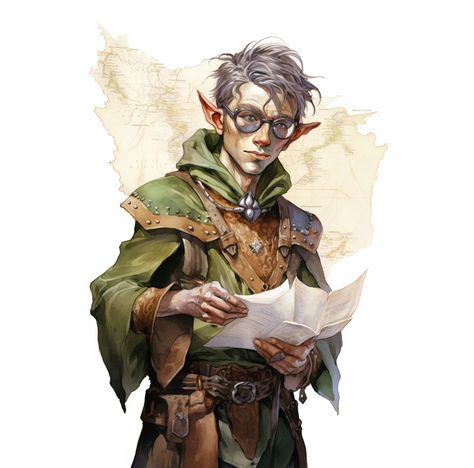 character illustration of a wise elf scholar with glass - Subscribe to our newsletter for daily generative AI art content. #MidJourneyAIart #MidJourney #nft #AI #art #painting #nftartist #AIartgallery #DigitalArt #artwork #AIart #generativeart #GenerativeAI Scholar Dnd Character, Shop Keeper Dnd, Dnd Scholar, Elf Scholar, Elf With Glasses, Fantasy Scholar, Fantasy Researcher, Beekeeper Art, Dm Dnd