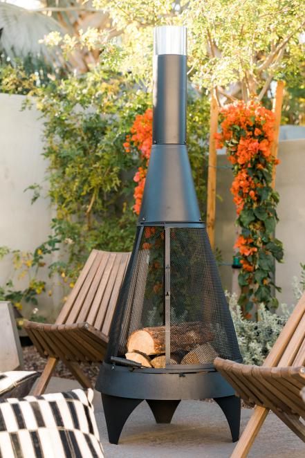 Garden Chiminea Ideas, Diy Chiminea Outdoor, Chiminea Ideas Outdoor Spaces, Outdoor Patio Design Ideas, Hacienda House, Backyard Vibes, Chiminea Fire Pit, Beach Stairs, Find Your Fire