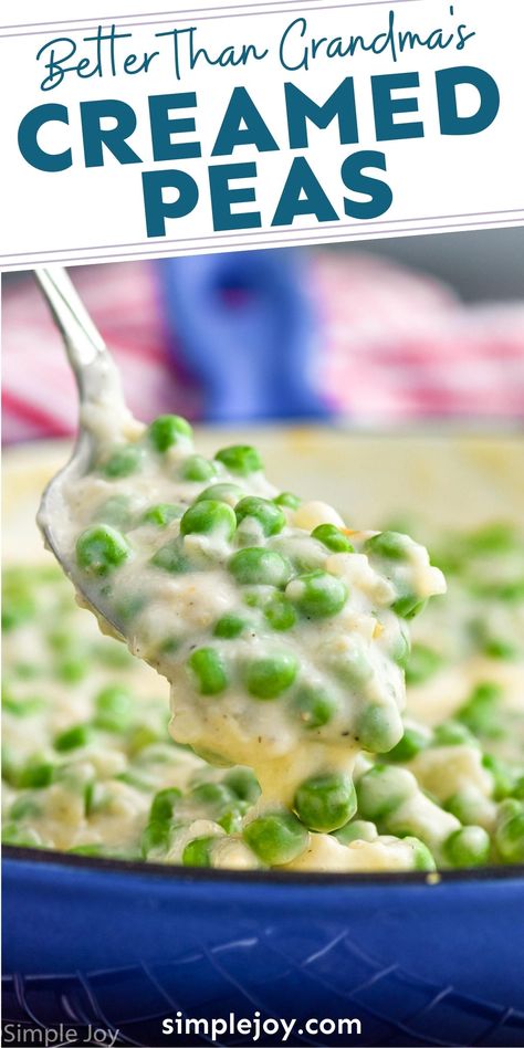 Creamed Peas Recipe, English Peas Recipe, Fresh Pea Recipes, Creamed Peas And Potatoes, Green Peas Recipes, Creamed Peas, Peas Recipe, Vegetable Side Dishes Recipes, Pea Recipes