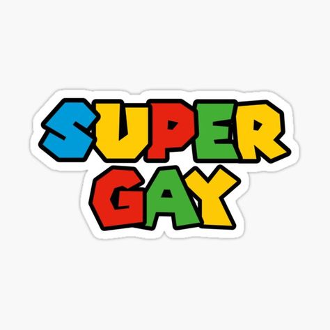 Gay Stickers Whatsapp, Sticker Ideas Whatsapp, Mario Logo, Sticker Whatsapp, Logo Parody, Lgbt Sticker, Weird Stickers, Emoji Stickers Iphone, Gay Sticker