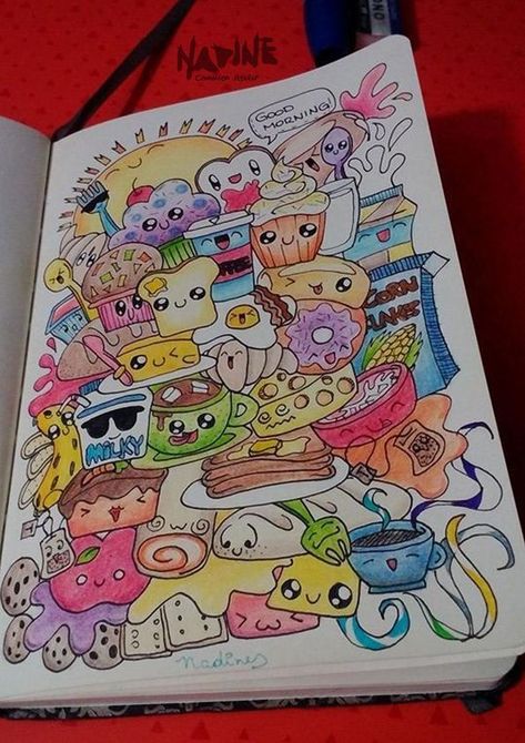 Doddle Art, Arte Doodle, Desain Buklet, Cute Disney Drawings, Disney Art Drawings, Easy Doodle Art, Cute Doodles Drawings, Cute Doodle Art, Doodle Art Designs