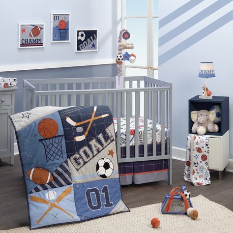 Sports Nursery, Basketball Baby, Blue Bedding Sets, Lambs & Ivy, Baby Crib Bedding Sets, Baby Crib Bedding, Bedding Sets Online, Fleece Baby Blankets, Crib Bedding Set