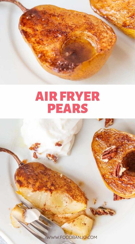 pears with cinnamon and sugar Pear Recipes Easy, Pear Dessert Recipes, Pear Crisp, Pumpkin Pie Spice Mix, Pear Dessert, Baked Pears, Oat Crumble, Baked Fruit, Pear Recipes