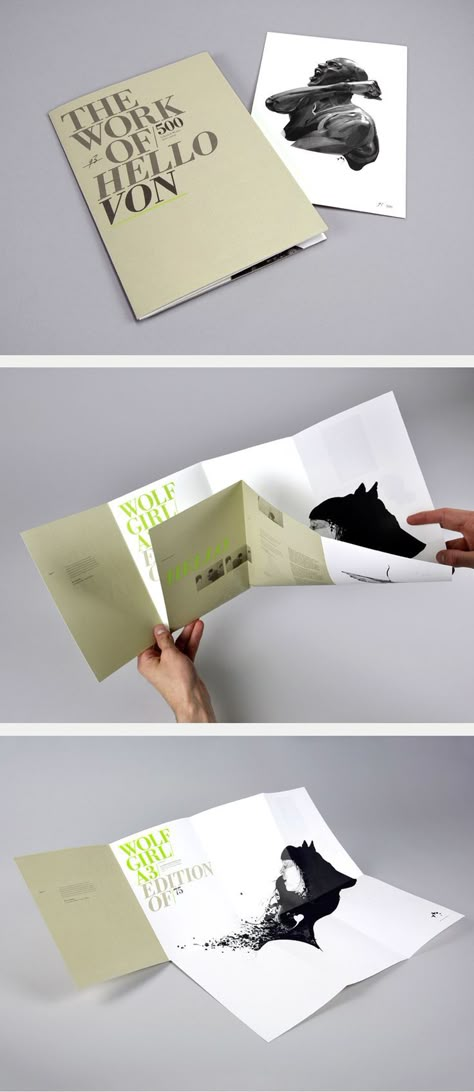 poster + brochure Brochure Folding Ideas, Folded Brochure Design, Brochure Layout Design, Brochure Folds, Folded Poster, Brochure Inspiration, Dm Design, Collateral Design, Leaflet Design