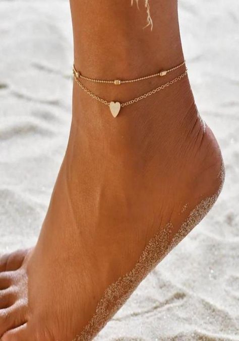 Heart Ankle Bracelet, Star Anklet, Beach Foot Jewelry, Crochet Barefoot Sandals, Foot Chain, Beaded Ankle Bracelets, Barefoot Sandal, Leg Chain, Foot Bracelet